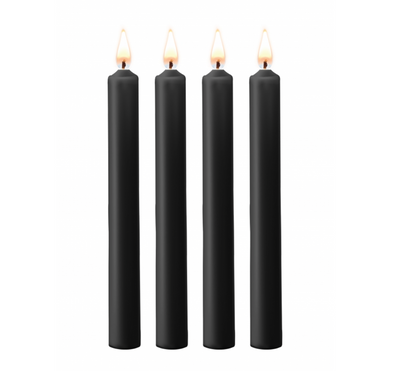 Ouch! Large Parafin Teasing Candles Black 4 Pack