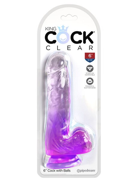 King Cock Realistic Dildo - Clear