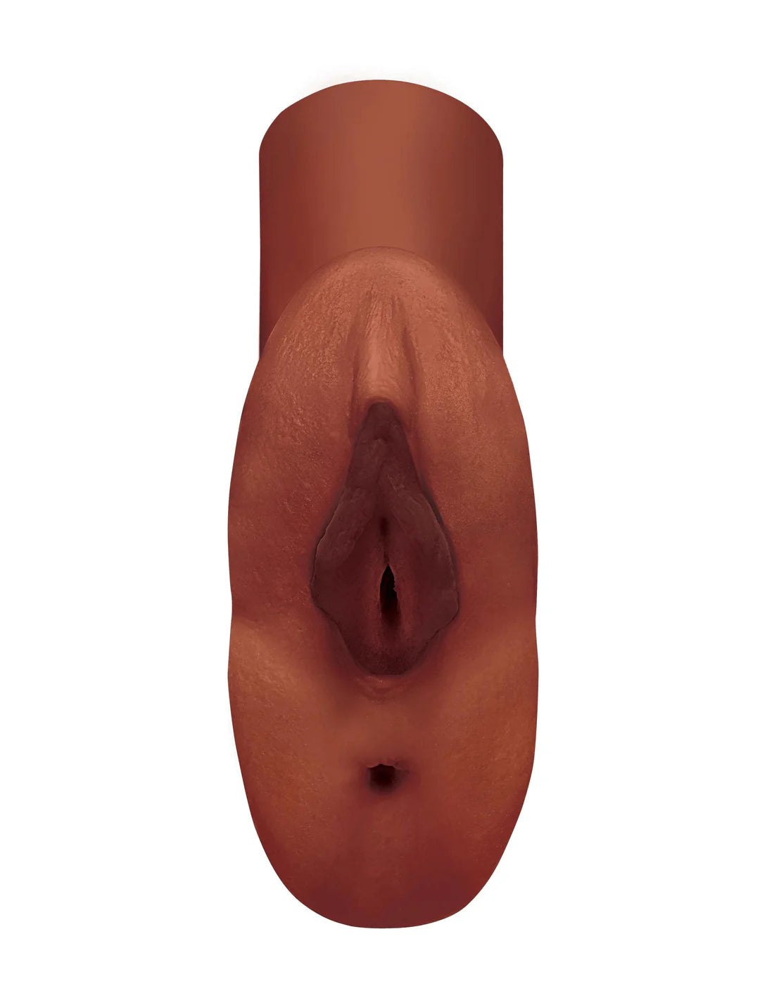 PDX Plus Perfect Pussy Double Stroker front view showing dual openings