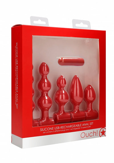 OUCH! Silicone Rechargeable Anal Set