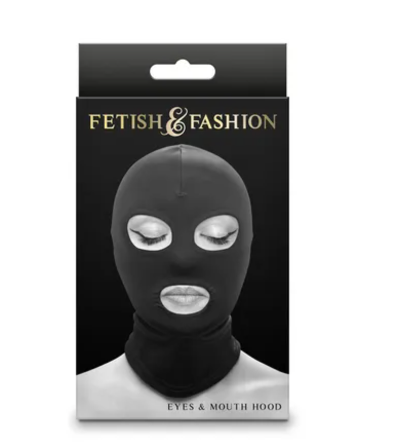 Fetish & Fashion - Eyes & Mouth Hood - Black