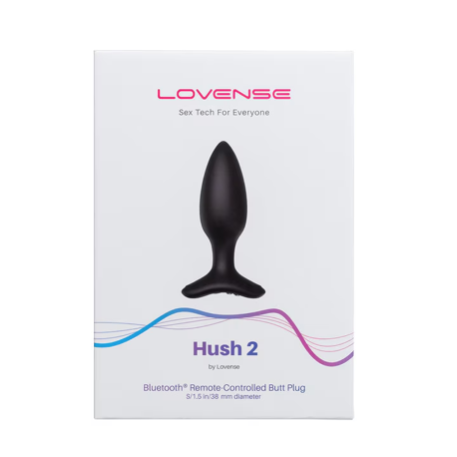 Lovense Hush 2.0 Bluetooth Vibrating Butt Plug 1.5in