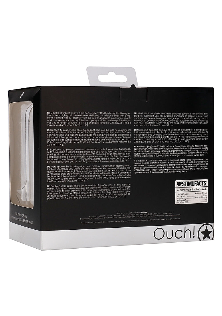 OUCH! Interchangeable Butt Plug Set Pointed Medium