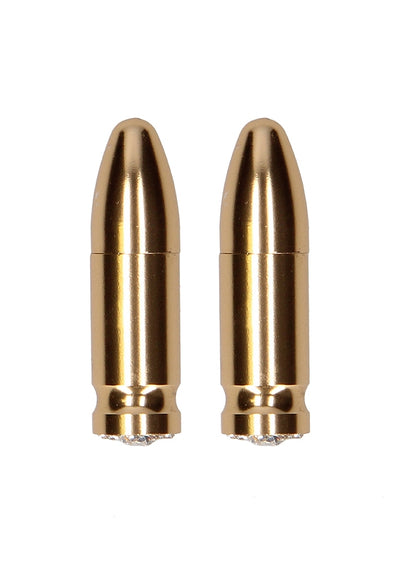 OUCH! Magnetic Nipple Clamps - Diamond Bullet  Gold