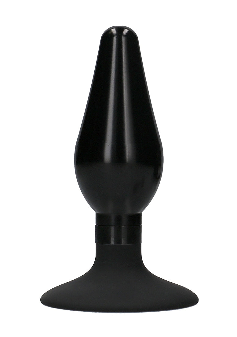 OUCH! Interchangeable Butt Plug Set-Pointed Medium-Black