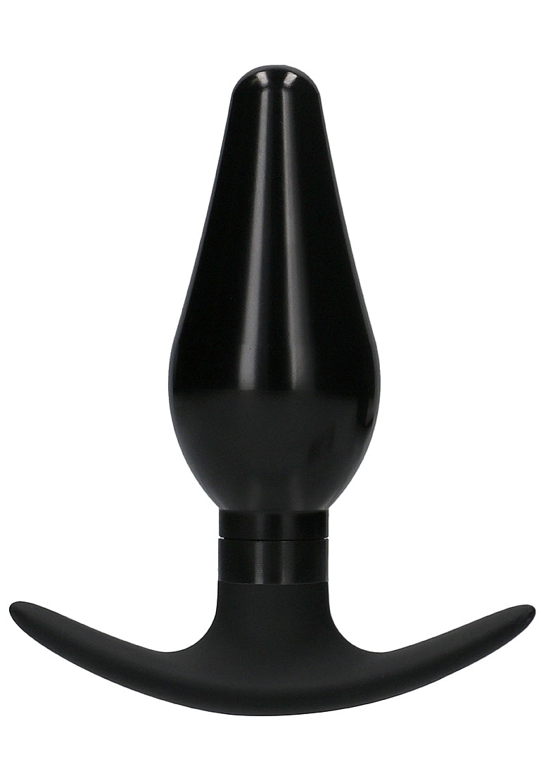 OUCH! Interchangeable Butt Plug Set-Pointed Medium-Black