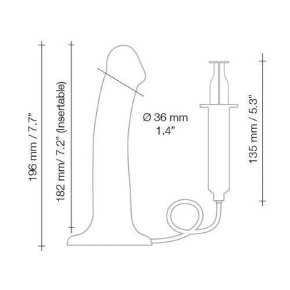 Strap On Me Semi-Realistic Cum Dildo - Size L Flesh