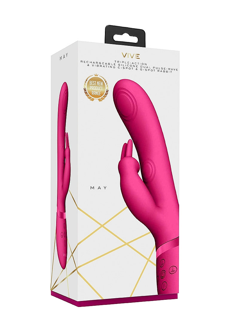 Vive May Dual-Pulse Rabbit Vibrator --Adult Toys - Vibrators - Rabbits-Vive-Danish Blue Adult Centres