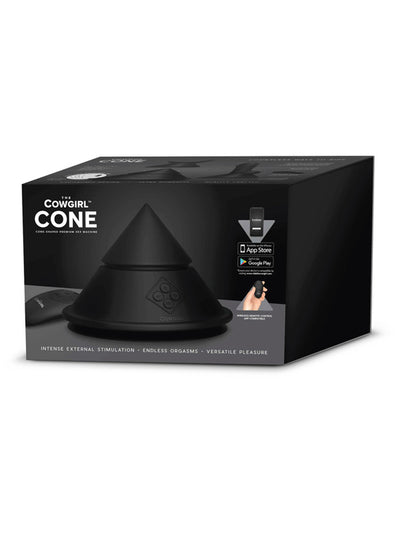 The Cowgirl Cone compact hands-free sex machine with ergonomic design