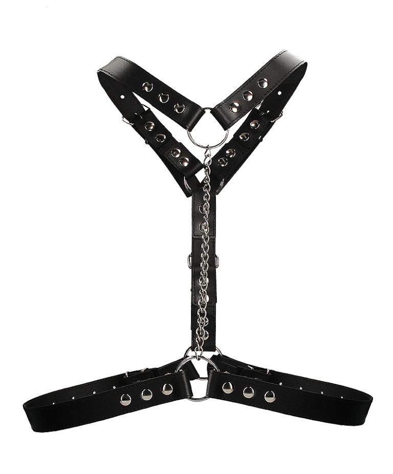 Twisted Bit Black Leather Harness