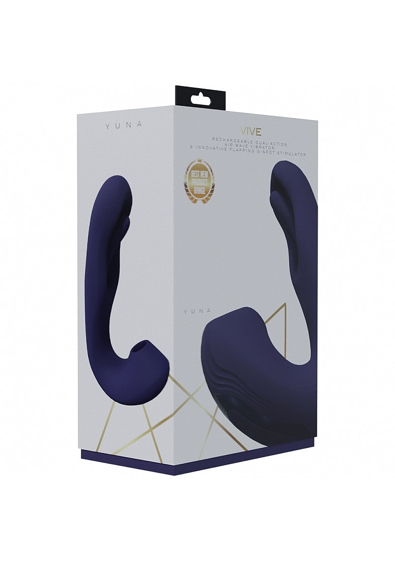 Vive Yuna Airwave & Flapping G-Spot Rabbit-Adult Toys - Vibrators - Rabbits-Vive-Danish Blue Adult Centres