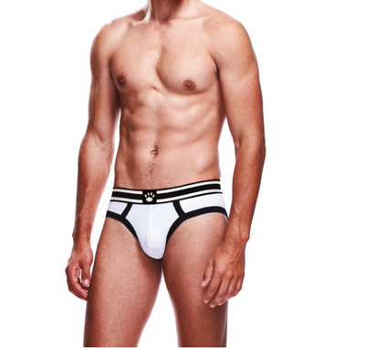 Prowler Brief - White with Black