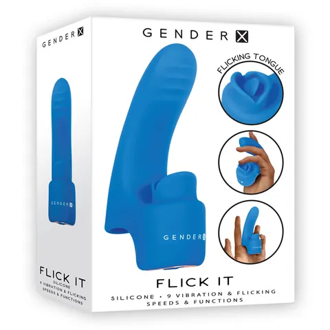 Gender X FLICK IT Finger Vibe-Adult Toys - Vibrators - Rabbits-Gender X-Danish Blue Adult Centres