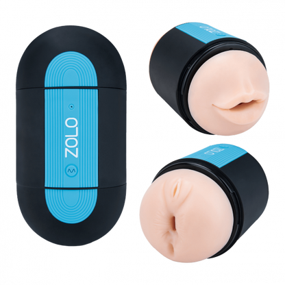 Zolo Pleasure Pill & Bubble Stroker Grey Bundle