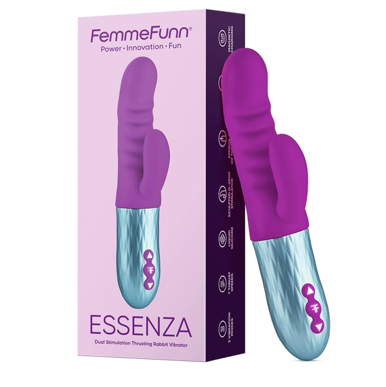 Femme Funn - Essenza Thrusting Rabbit-Adult Toys - Vibrators - Rabbits-Femme Funn-Danish Blue Adult Centres