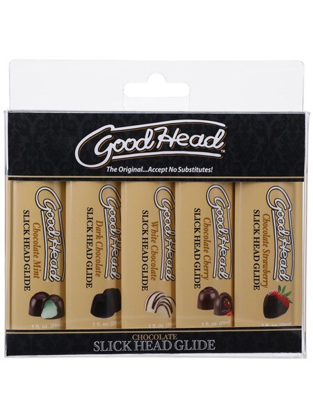GoodHead Slick Head Glide Chocolate 5 Pack 1 fl oz