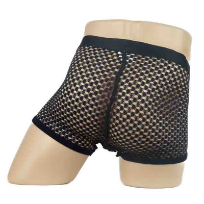 Poison Rose Men's Diamond Mesh Boxers Black