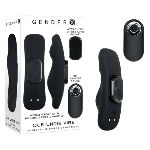 Gender X OUR UNDIE VIBE- Black-Adult Toys - Vibrators - Clitoral Vibrators-Gender X-Danish Blue Adult Centres