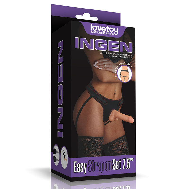 Lovetoy Ingen Easy Strap On Set 7.5" With Balls