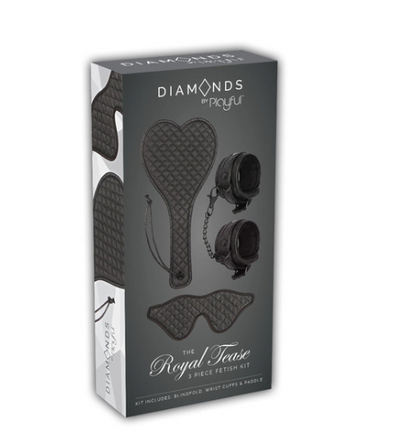 Playful Diamonds The Royal Tease 3 Piece Fetish Kit (Black)