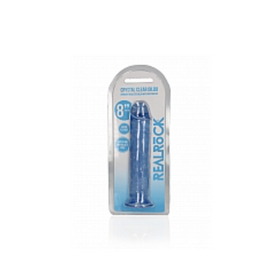 RealRock Crystal Clear Realistic Without Balls 8" Blue