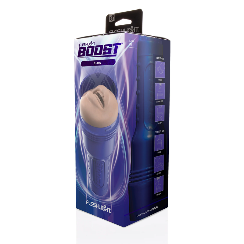 Fleshlight Boost Blow Realistic Oral Stroker --Adult Toys - Masturbators-Fleshlight-Danish Blue Adult Centres