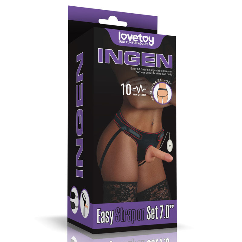 Lovetoy Ingen Vibrating Strap On Set 7"