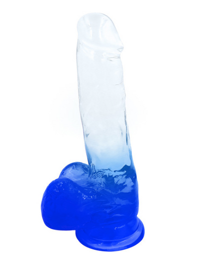 Playful Riders 9 inch realistic dildo with balls front view