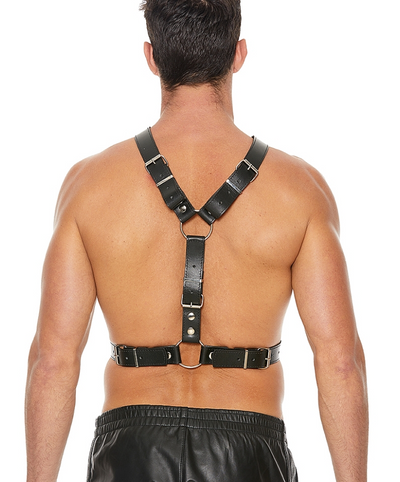 Men's Harness With Metal Bit