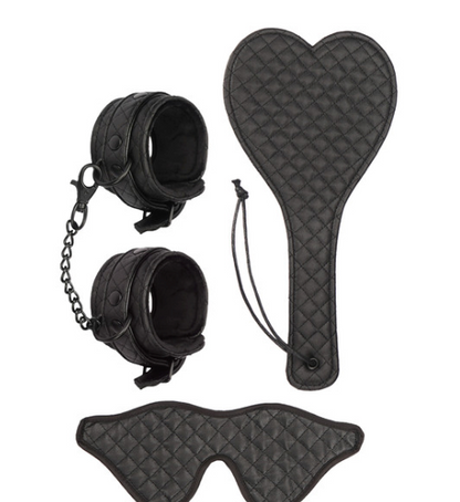 Playful Diamonds The Royal Tease 3 Piece Fetish Kit (Black)