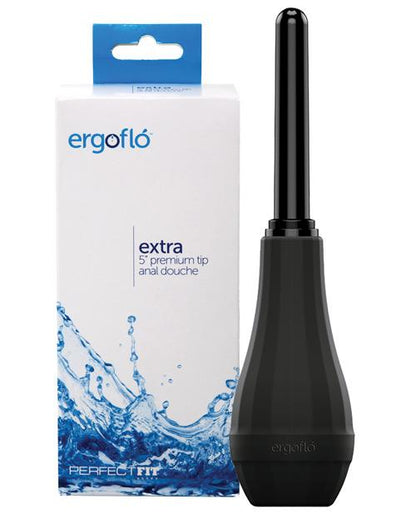Perfect Fit Ergoflo Extra Premium Tip Anal Douche (Black)-Lubricants & Essentials - Douches-Perfect Fit-Danish Blue Adult Centres