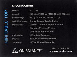 0.01g/200g On-Balance Mini Table Top Scale (Black)-Lifestyle - Scales - 0.01-On Balance-Danish Blue Adult Centres