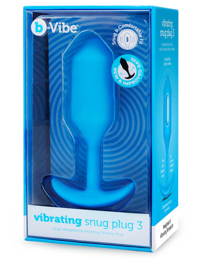 B-Vibe Vibrating Snug Plug-Unclassified-B-Vibe-Danish Blue Adult Centres