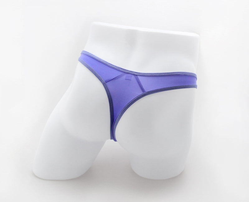 Love In Leather - Mens Lycra G-String with Quick Release Clips Purple - Medium-Clothing - Underwear & Panties - Mens Room in Front-Love In Leather-Danish Blue Adult Centres