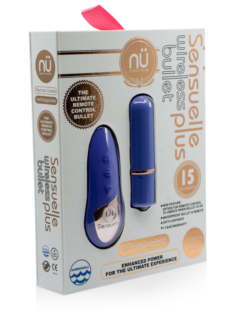 Nu Sensuelle Wireless Bullet Plus with remote control-Adult Toys - Vibrators - Remote Controllable-NU Sensuelle-Danish Blue Adult Centres