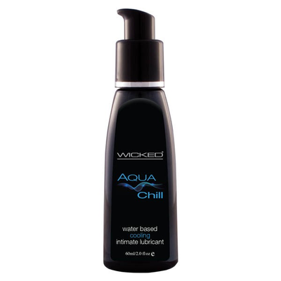 Wicked Aqua Chill Water Based Cooling Lubricant-Lubricants & Essentials - Lube - Water Based-Wicked-Danish Blue Adult Centres
