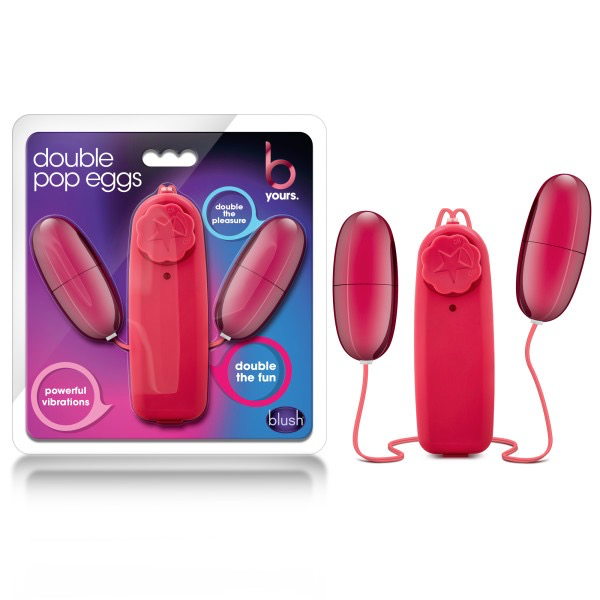 Blush B Yours Double Pop Eggs-Adult Toys - Vibrators - G-Spot-Blush-Danish Blue Adult Centres