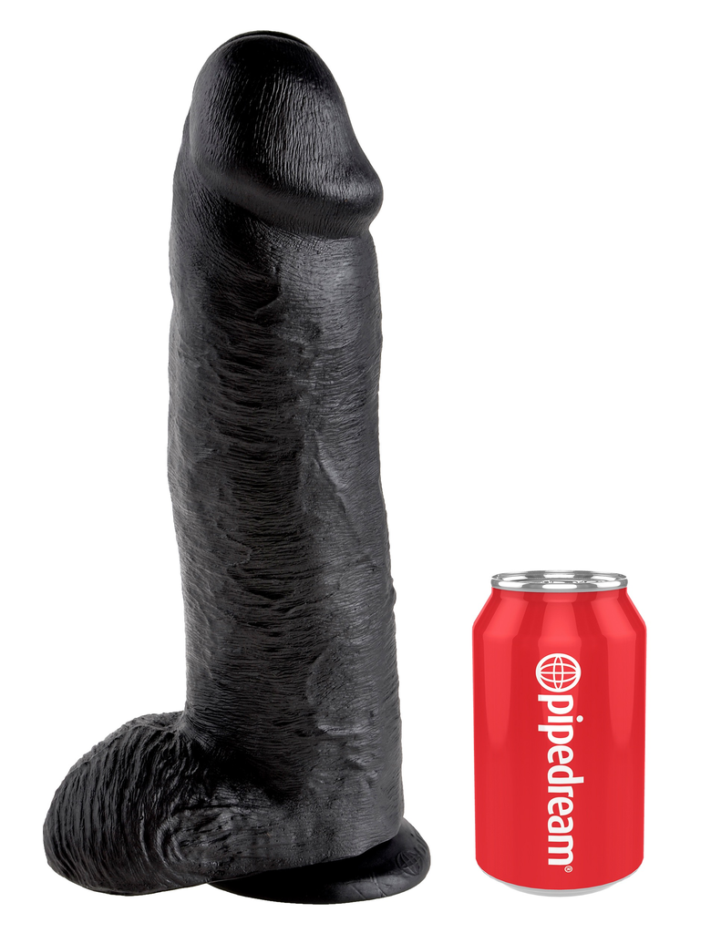 King Cock Realistic Dildo with balls 12inch Black