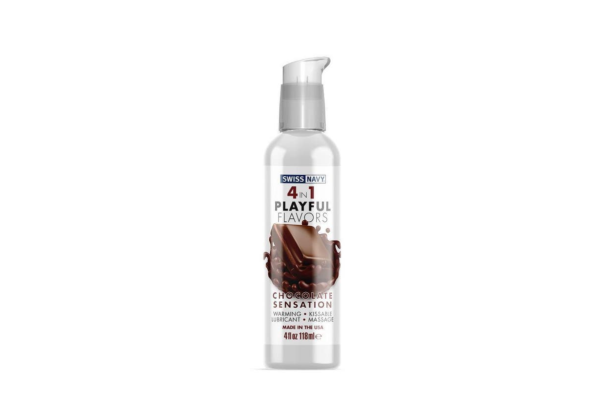 Swiss Navy Playful 4 in 1 118ml Chocolate Sensation-Lubricants & Essentials - Lube - Flavours-Swiss Navy-Danish Blue Adult Centres