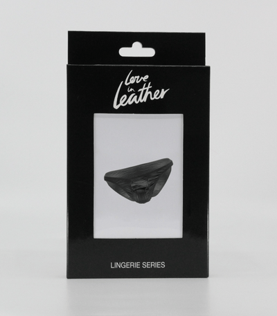 Love in Leather - Mens wet look underwear with front pocket (Black)-Clothing - Underwear & Panties - Mens Room in Front-Love In Leather-Danish Blue Adult Centres