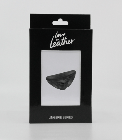 Love in Leather - Mens wet look underwear with front pocket (Black)-Clothing - Underwear & Panties - Mens Room in Front-Love In Leather-Danish Blue Adult Centres