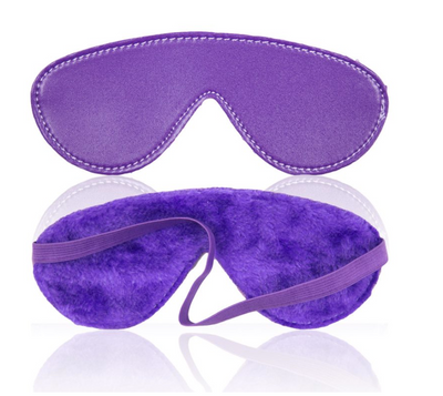 Poison Rose Faux Leather Fluffy Blindfold - Purple-Unclassified-Poison Rose-Danish Blue Adult Centres