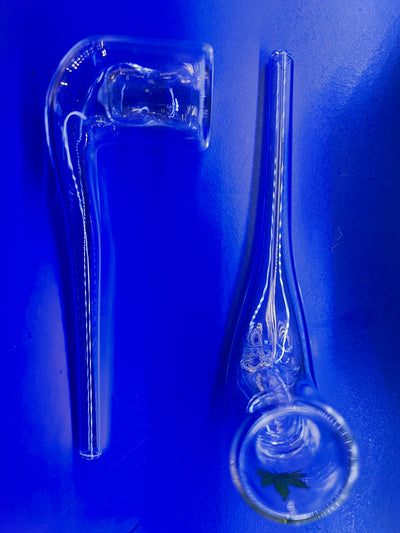 Glass Tobacco Pipe - Medium Straight Stem 11cm-Lifestyle - Tobacco Pipes-Agung-Danish Blue Adult Centres