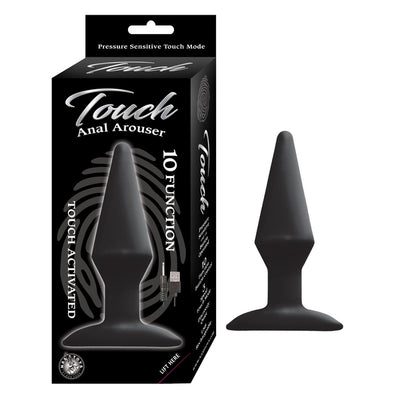 Touch Anal Arouser 10 Function Butt Plug (Black)-Adult Toys - Anal - Plugs-Nasstoys-Danish Blue Adult Centres