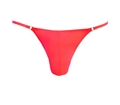 Love In Leather - Mens Lycra G-String with Quick Clip Release Red-Clothing - Underwear & Panties - Mens& - Room in Front-Love In Leather-Danish Blue Adult Centres