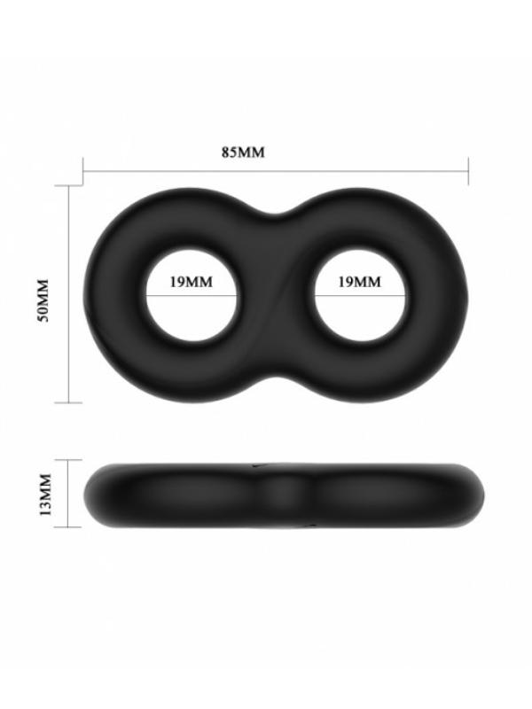 Super Soft Dual Silicone Ring 19mm-Adult Toys - Cock Rings-Crazy Bull-Danish Blue Adult Centres
