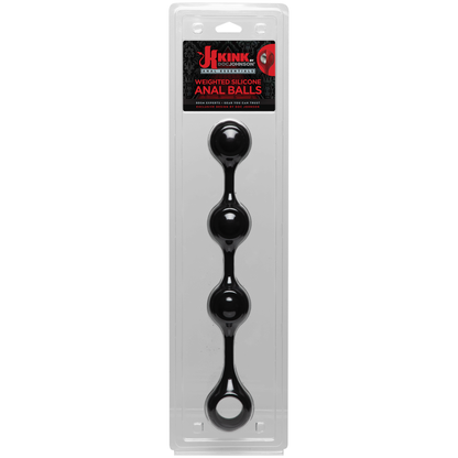 KINK - Anal Essentials Weighted Silicone Anal Balls-Adult Toys - Anal - BeadsBalls-Kink-Danish Blue Adult Centres