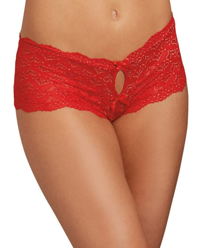 1442 - Dreamgirl Open Crotch Boyshort with Heart Cut-Out-Unclassified-Dreamgirl-Danish Blue Adult Centres
