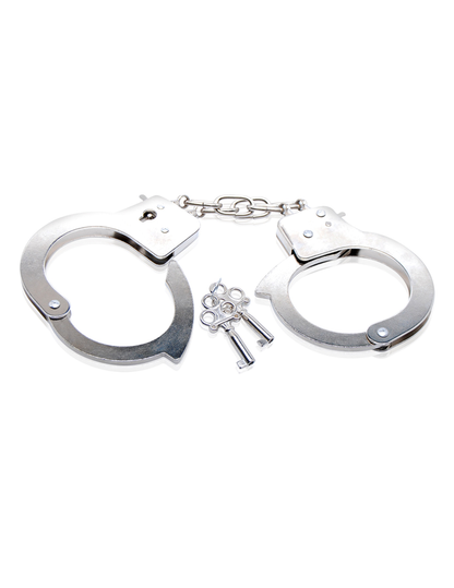 Pipedream Fetish Fantasy Beginners Metal Cuffs (Silver)-Bondage & Fetish - Cuffs & Restraints-Pipedream-Danish Blue Adult Centres