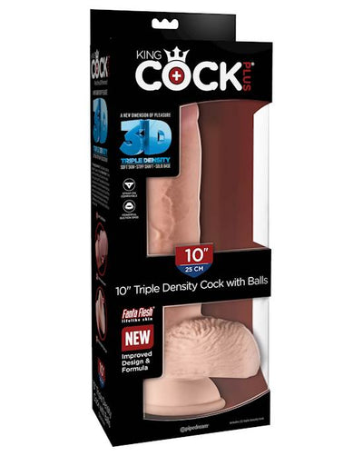 King Cock Plus 3D Realistic Dildo - Triple Density - Flesh Colour-Adult Toys - Dildos - Realistic-King Cock-Danish Blue Adult Centres